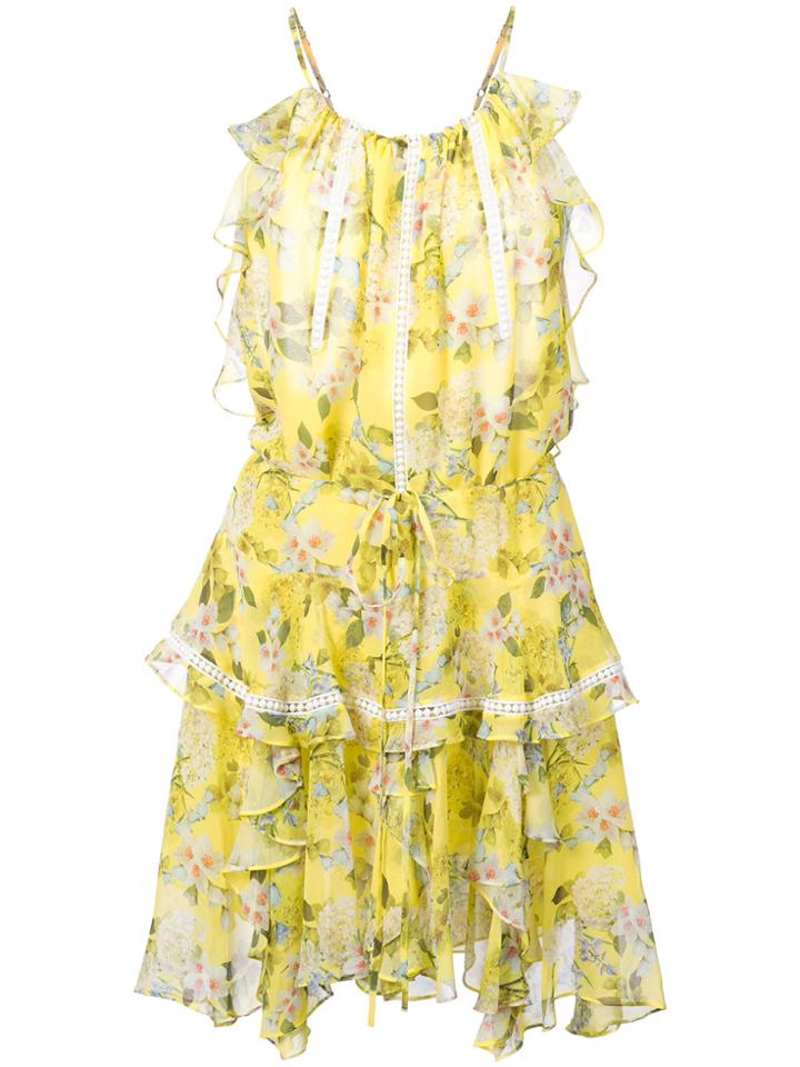 Marissa Webb Floral Print Dress - Yellow & Orange
