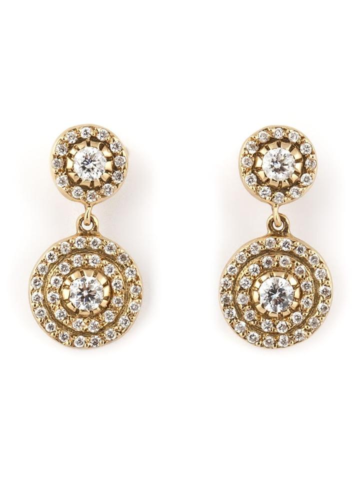 Ileana Makri Double 'solitaire' Earrings