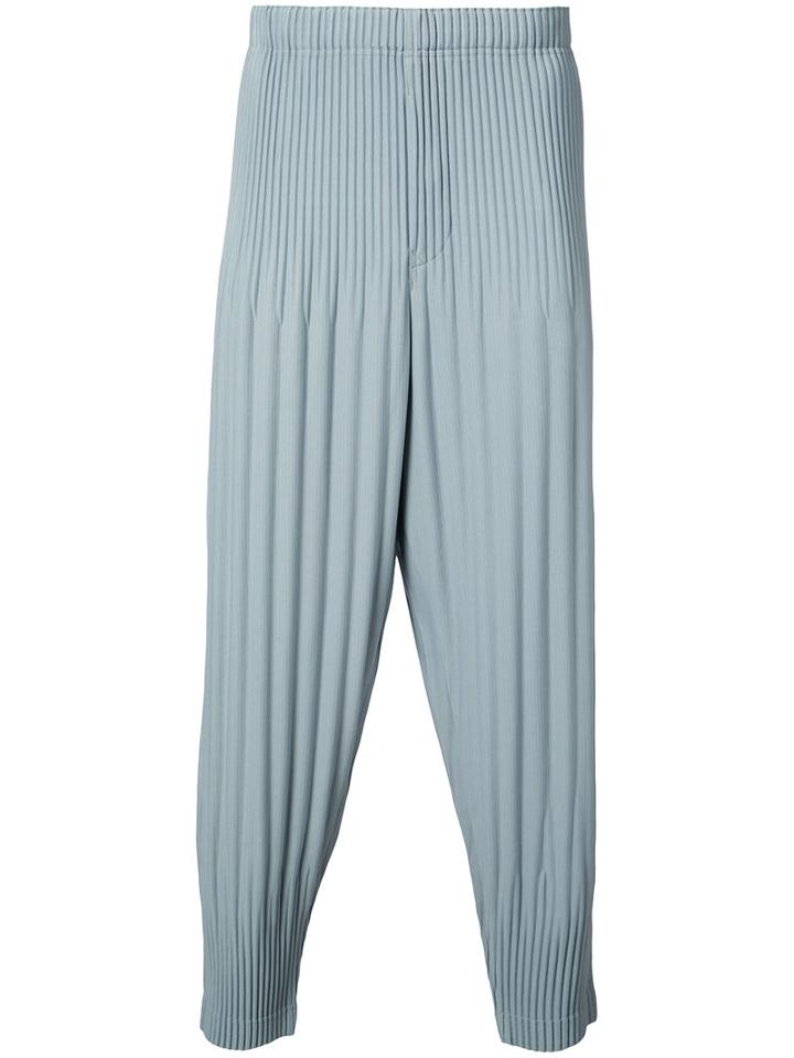 Homme Plissé Issey Miyake - Long Baggy Trousers - Men - Polyester - 2, Grey, Polyester