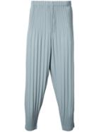 Homme Plissé Issey Miyake - Long Baggy Trousers - Men - Polyester - 2, Grey, Polyester
