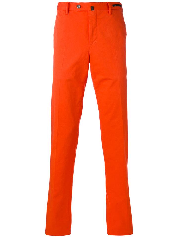 Pt01 - Slim-fit Trousers - Men - Cotton/spandex/elastane - 56, Yellow/orange, Cotton/spandex/elastane