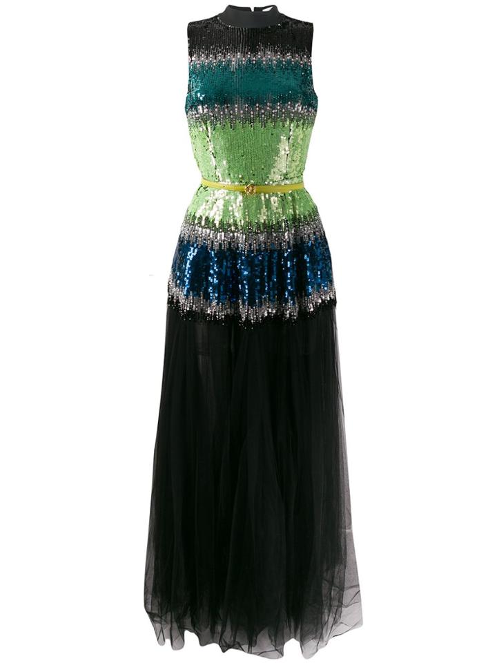 Elisabetta Franchi Embellished Sleeveless Dress - Black