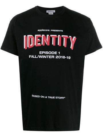 Applecore 'identity' Print T-shirt - Black