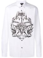 Just Cavalli Crest Print Classic Shirt - White