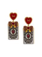 Dolce & Gabbana Playing Cards Drop Earrings - Metallic