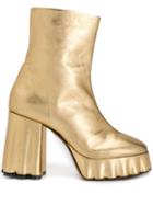 Marni Chunky Statement Ankle Boots - Gold