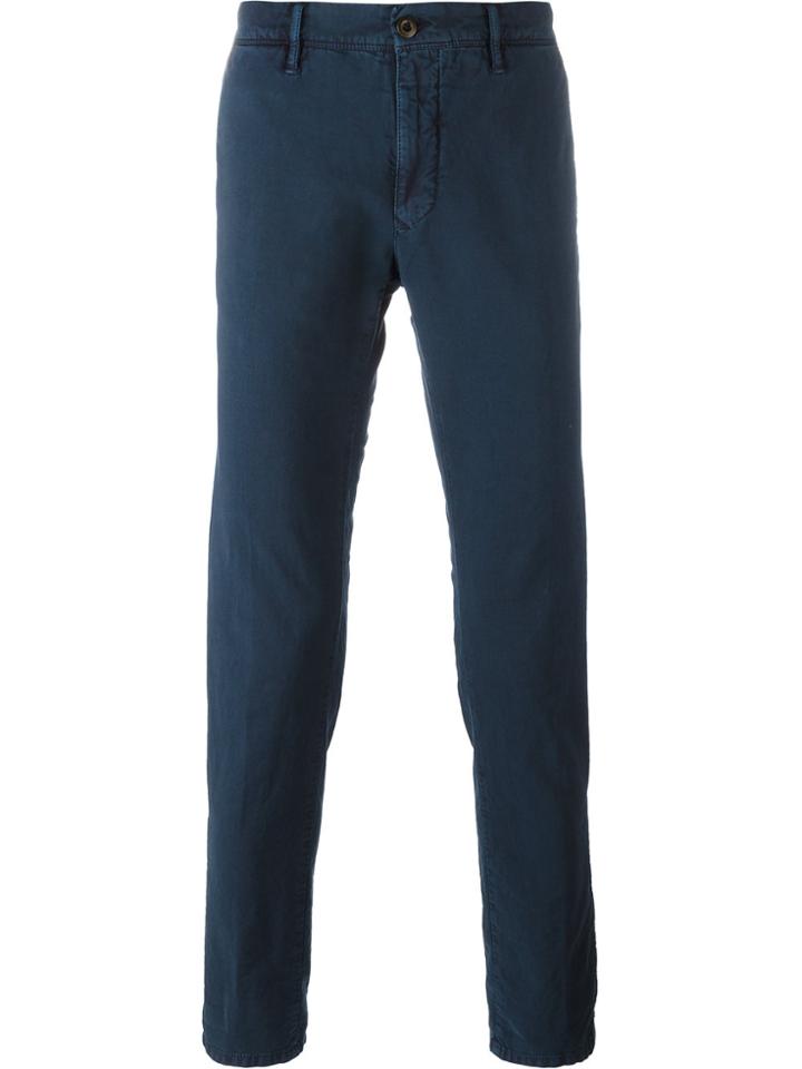 Incotex Skinny Cropped Trousers - Blue