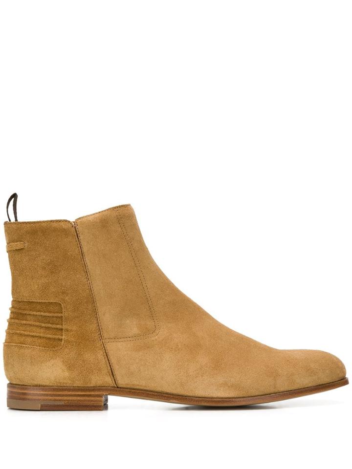 Car Shoe Side Zip Ankle Boots - Neutrals