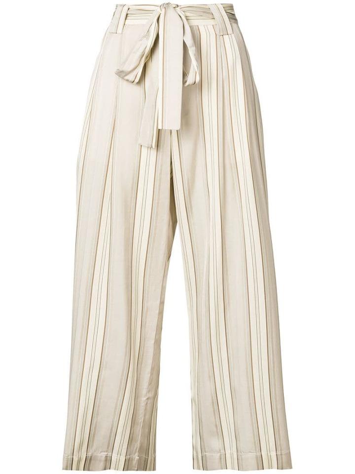 Roberto Collina High-waisted Tie Trousers - Neutrals