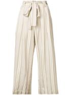 Roberto Collina High-waisted Tie Trousers - Neutrals