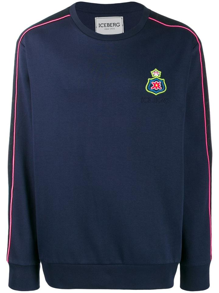 Iceberg Logo Patch Jumper - Blue