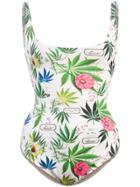 Fleur Du Mal Scoop Neck Swimsuit - Fleur Botanical