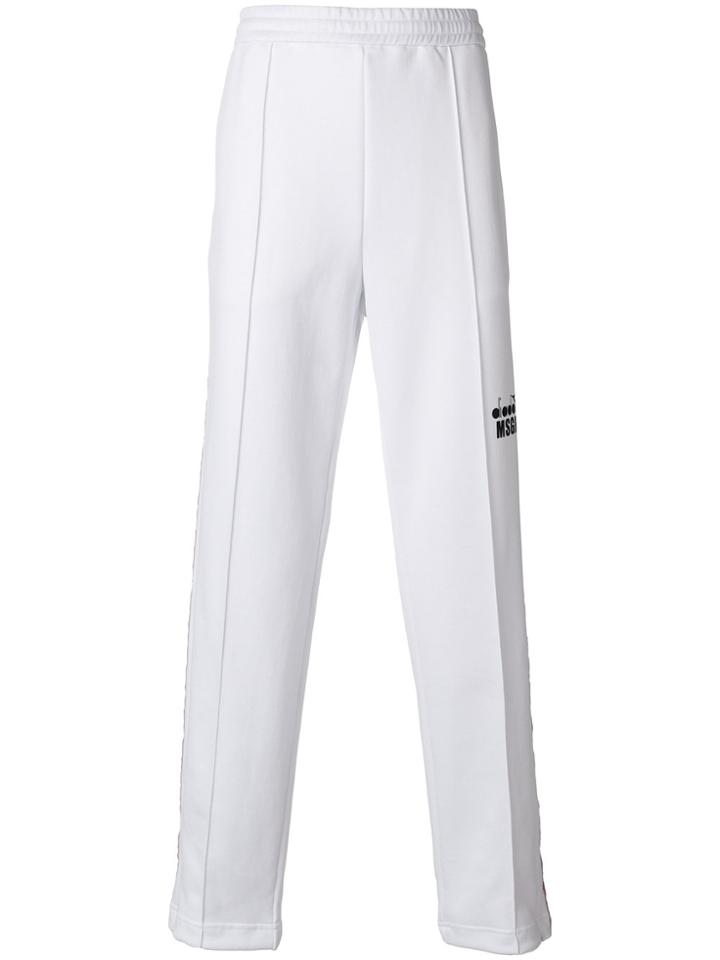 Msgm Msgm X Diadora Side Stripe Track Trousers - White