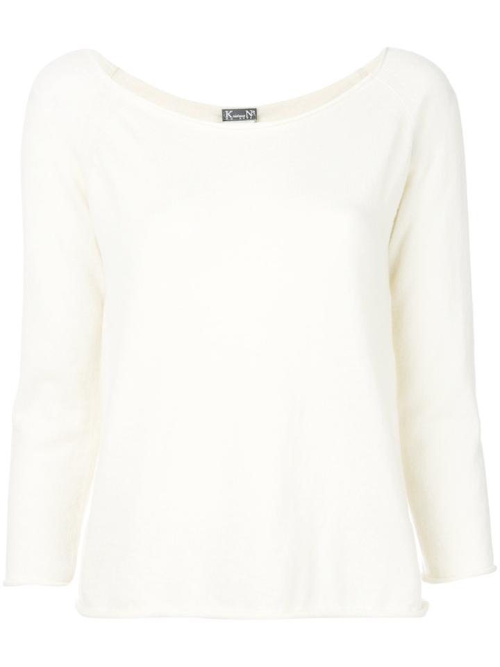 Kristensen Du Nord Boat Neck Sweater - White