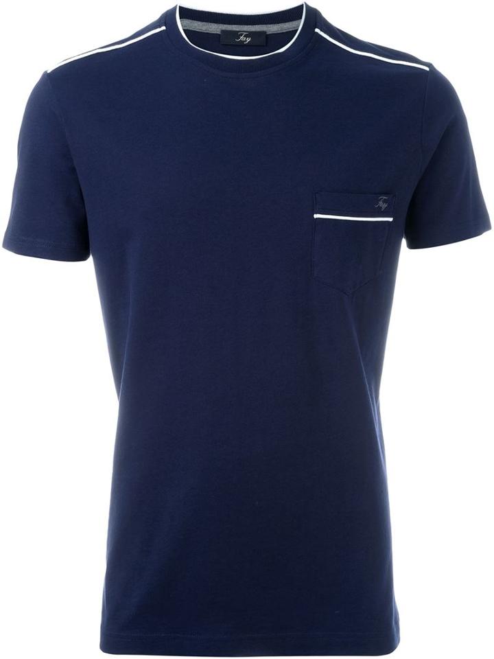 Fay Contrast Trim T-shirt