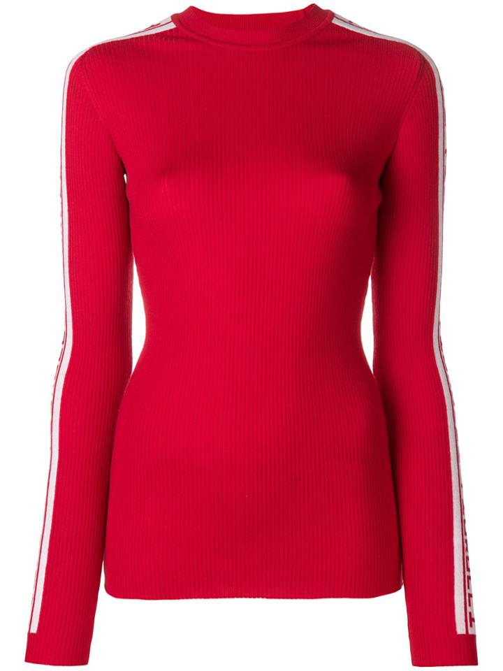 Fiorucci Logo Stripe Jumper - Red