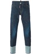 Dsquared2 Skinny Jeans, Men's, Size: 50, Blue, Cotton/spandex/elastane/polyester/calf Leather