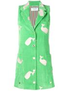 Thom Browne Whale Embroidery Deconstructed Dress - Green