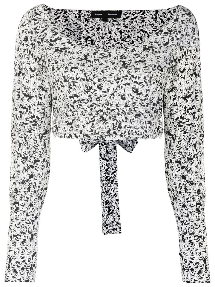 Proenza Schouler Cropped Wrap Top - White