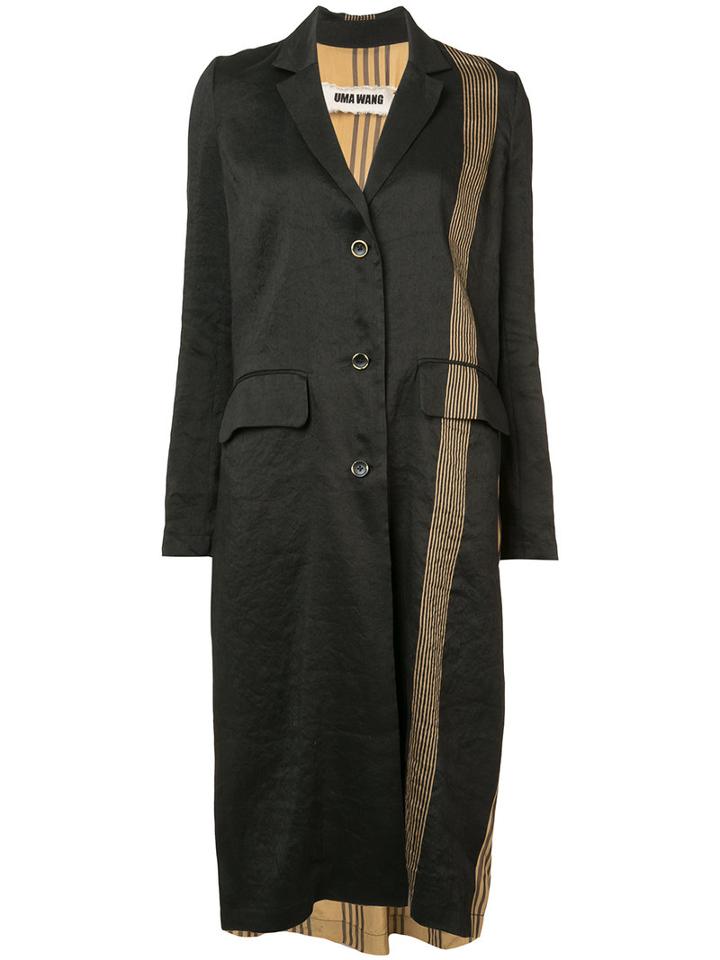 Uma Wang - Chioma Coat - Women - Linen/flax/viscose - S, Black, Linen/flax/viscose