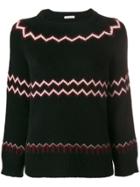 Borgo Asolo Zigzag Knit Jumper - Black
