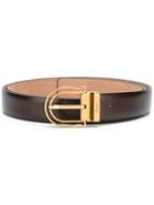 Salvatore Ferragamo Paint Splatter Effect Belt, Men's, Size: 85, Brown, Calf Leather