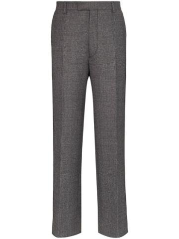 Prada Galles Check Tailored Trousers - Grey