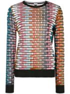 M Missoni Open-knit Long-sleeved Top - Multicolour