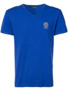 Versace V-neck Medusa Logo T-shirt - Blue
