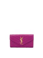 Saint Laurent Monogram Wallet - Pink