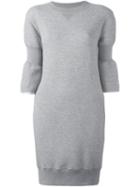 Sacai Bell Sleeve Sweatshirt Dress, Women's, Size: 2, Grey, Cotton/nylon