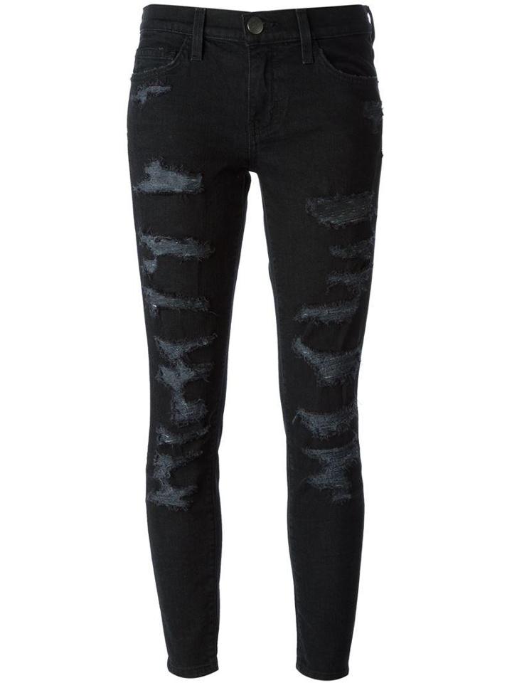 Current/elliott Ripped Detailed Skinny Jeans