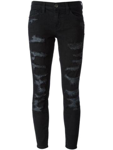 Current/elliott Ripped Detailed Skinny Jeans