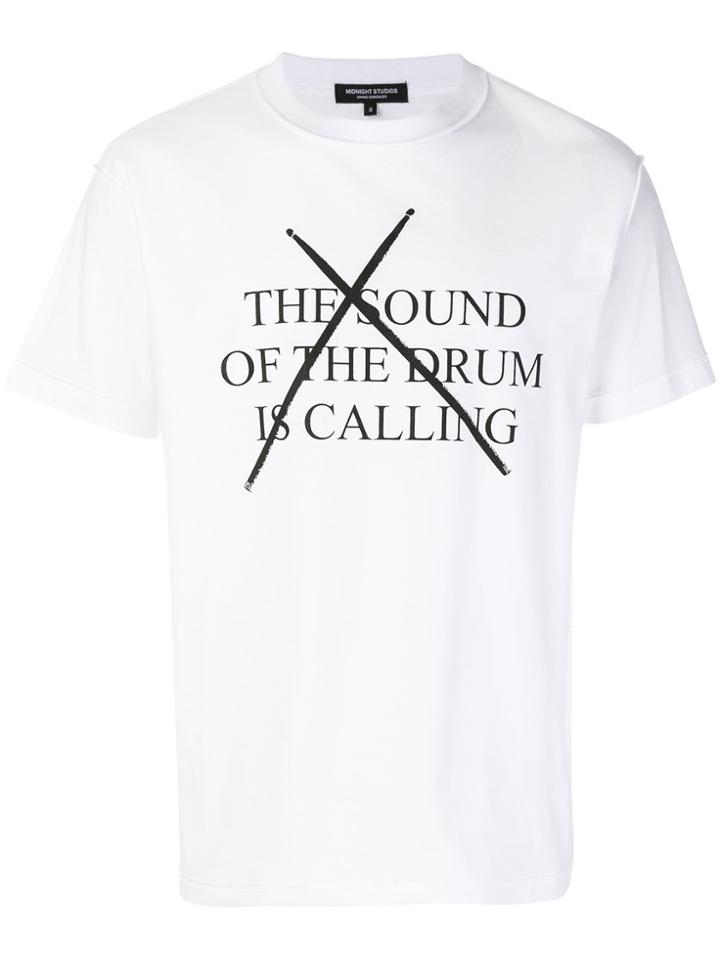 Midnight Studios Crossed Out Slogan T-shirt - White