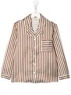 Caffe' D'orzo Striped Shirt - Brown