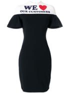 Moschino Contrast Fitted Dress - Blue