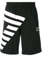 Ea7 Emporio Armani Logo Jersey Shorts - Black