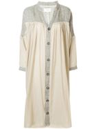 Roggykei Colour Block Shift Shirt Dress - Nude & Neutrals