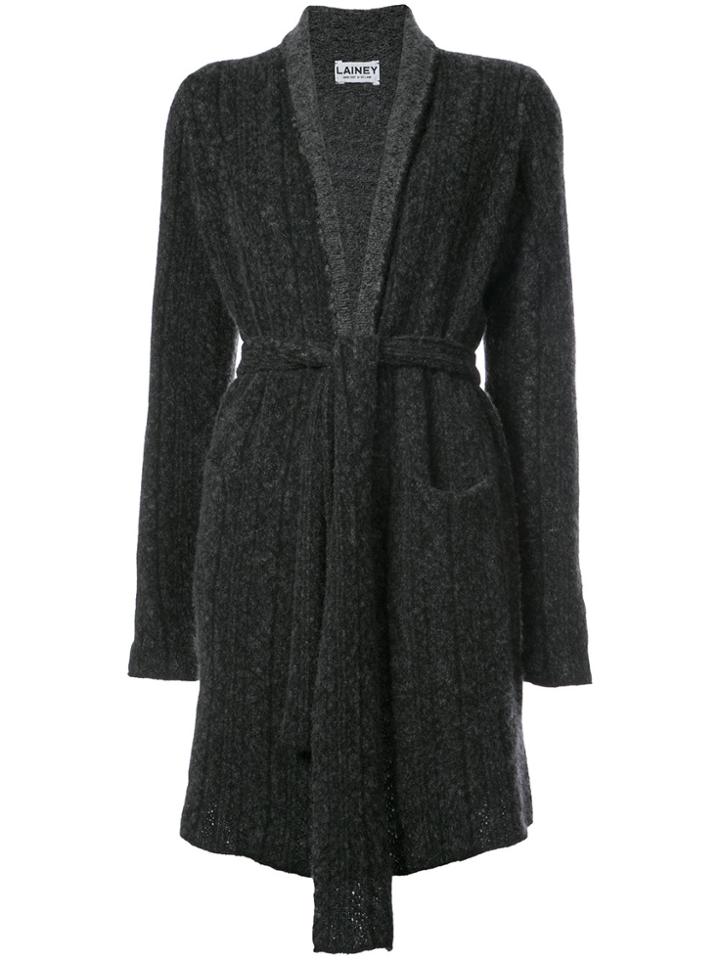 Lainey Keogh Tied Robe Cardigan - Grey
