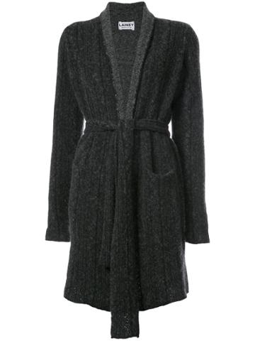 Lainey Keogh Tied Robe Cardigan - Grey