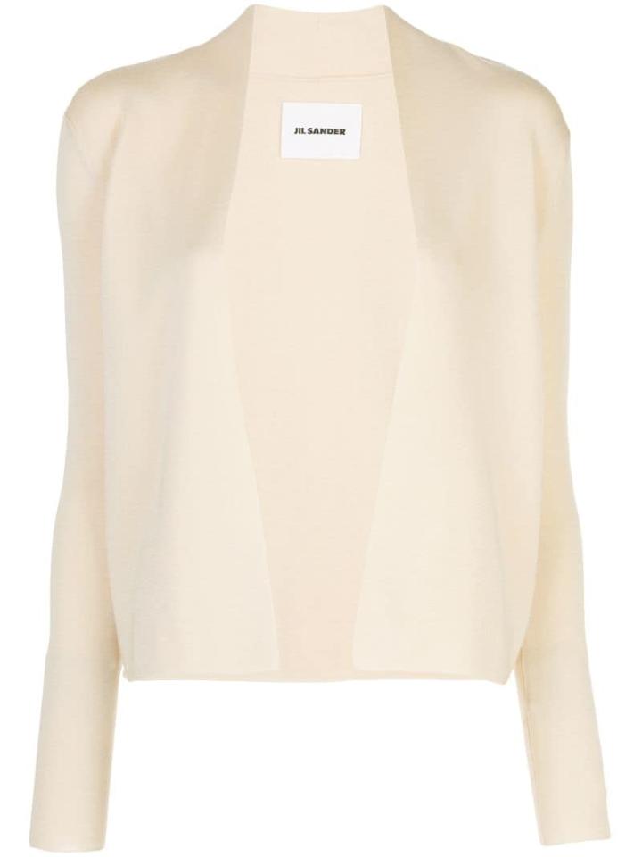 Jil Sander Open Front Knitted Cardigan - Yellow