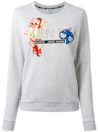 Kenzo - Hotdog Embroidered Sweatshirt - Women - Cotton - Xl, Grey, Cotton