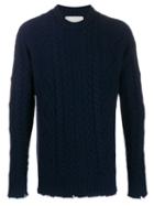 Laneus Cable Knit Sweater - Blue