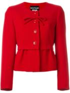 Boutique Moschino Front Bow Fitted Jacket
