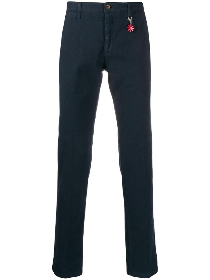 Manuel Ritz Slim-fit Chino Trousers - Blue
