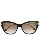 Salvatore Ferragamo Eyewear Cat Eye Sunglasses - Black