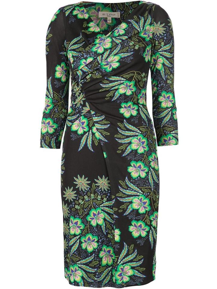 Etro Floral Print Fitted Dress