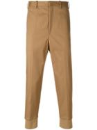 Neil Barrett Slim Fit Trousers With Elasticated Cuffs - Nude &