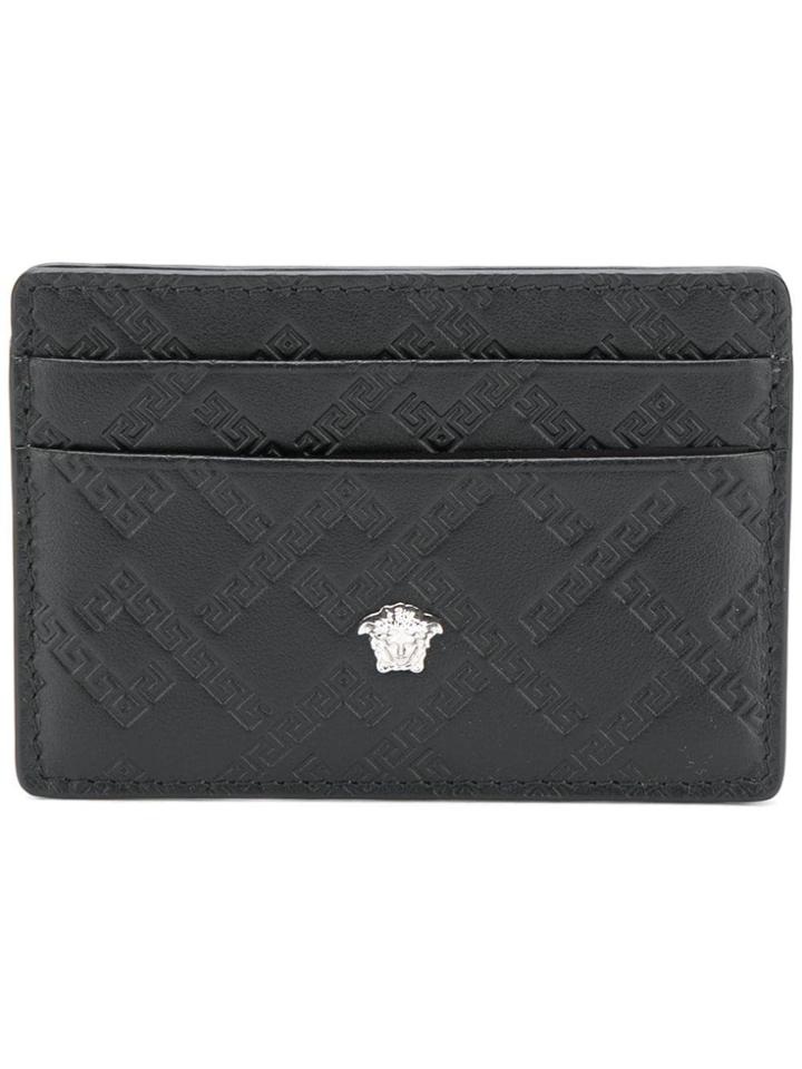 Versace Embossed Card Holder - Black