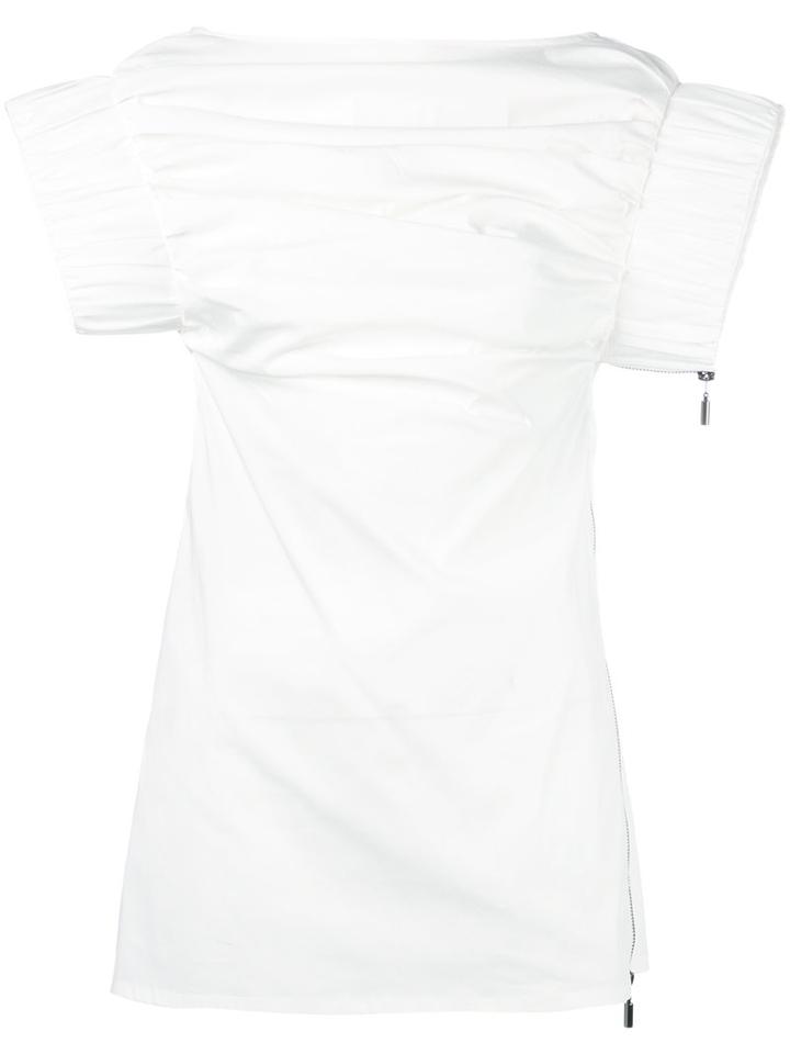 Maticevski - Wide-sleeve Blouse - Women - Cotton/nylon/spandex/elastane - 10, Nude/neutrals, Cotton/nylon/spandex/elastane